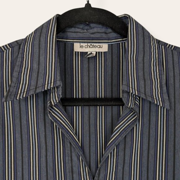 🍁Vintage Le Chateau Striped Tunic Shirt - Picture 2 of 7